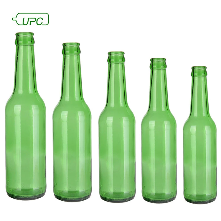 Factory Price Custom 330ml 500ml 640ml 750ml Green Beer Glass Bottle