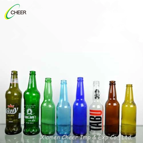 Colour Drink Bottle Glass Beer Bottles with Screen Printing