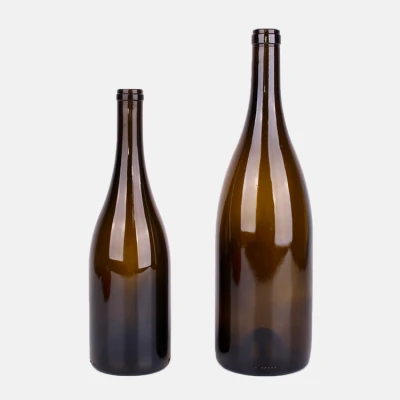 Empty 750ml 1500ml Amber Glass Champagne Brandy Wine Liquor Bottle