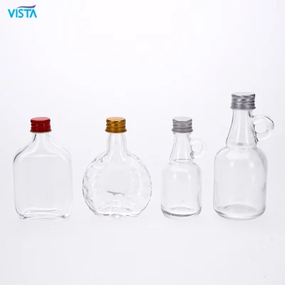 Vista Ready Mold 50ml Mini Liquor Vodka Gin Rum Brandy Glass Bottle with Screw Top